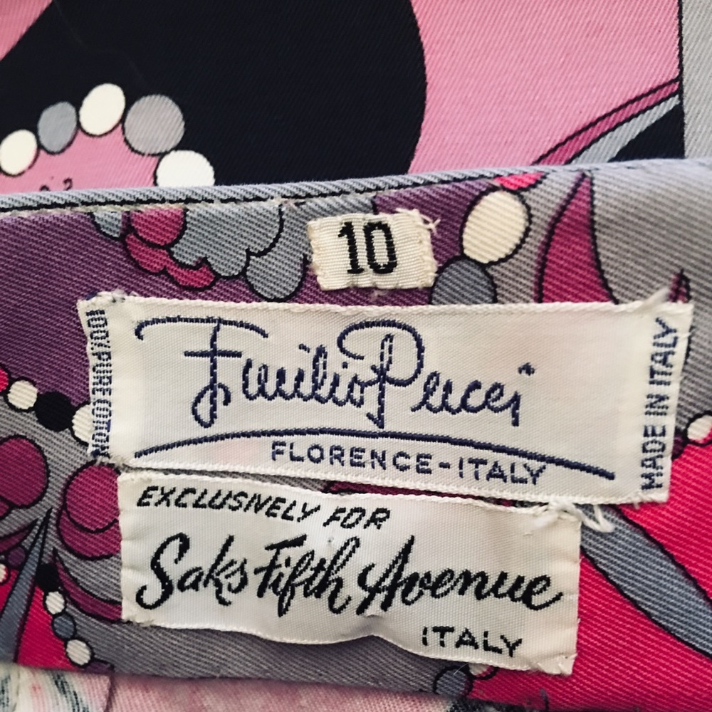 Sold-  Vintage Emilio Pucci Printed Palazzo Pants - Picture 7 of 8